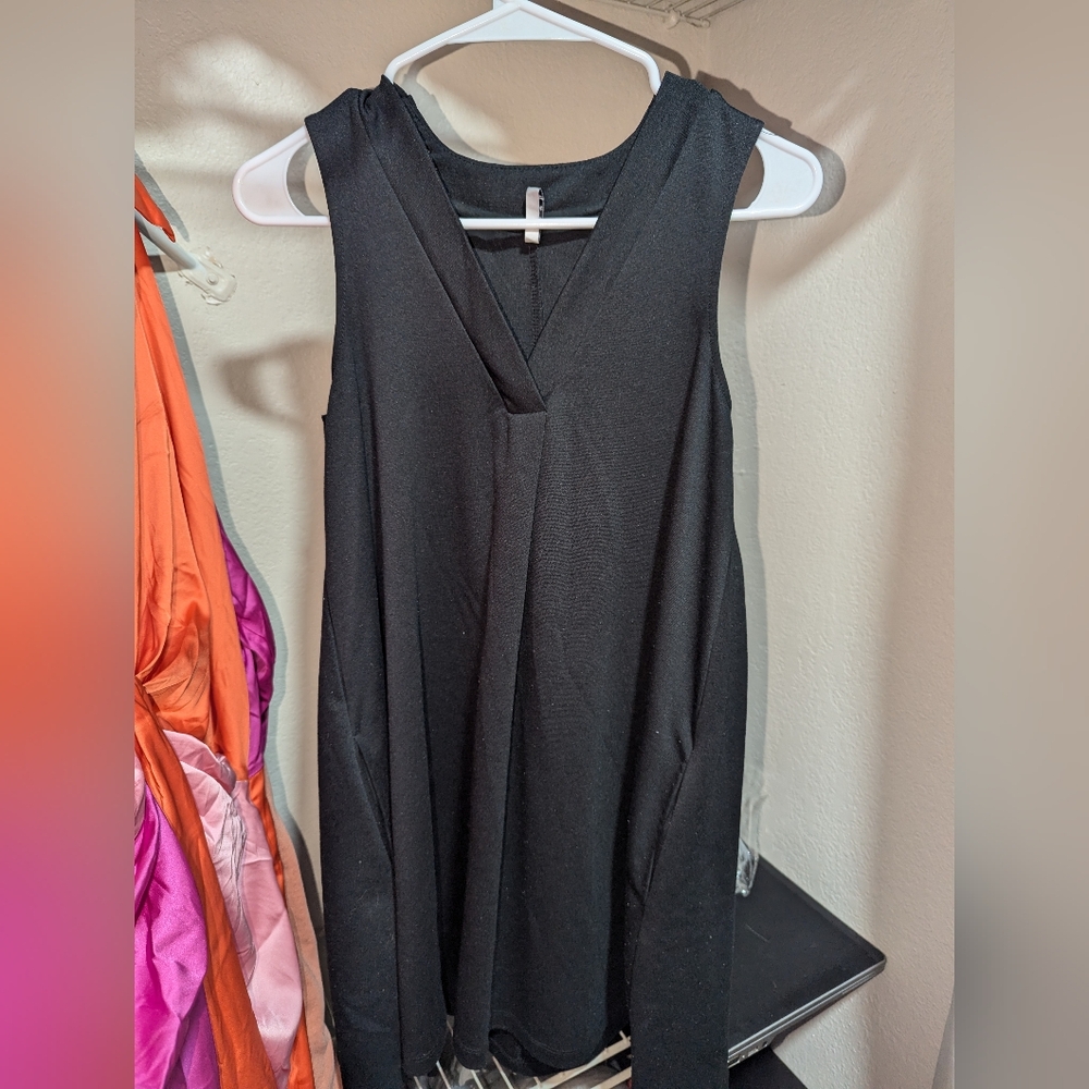 Z Supply Black Backless Sleeveless Tank Dress